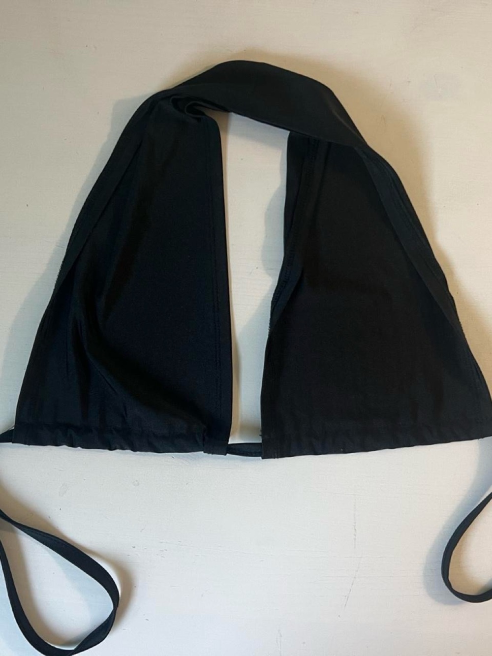 Black Halter Crop Top with Tie Back - Women